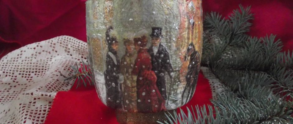 WARSZTATY DECOUPAGE DLA POCZĄTKUJĄCYCH - ŚWIĄTECZNE LAMPIONY