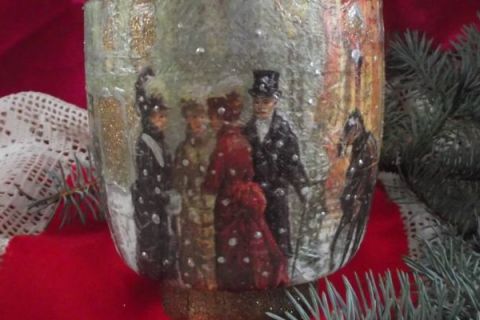 WARSZTATY DECOUPAGE DLA POCZĄTKUJĄCYCH - ŚWIĄTECZNE LAMPIONY