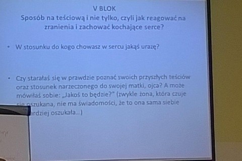 Warsztaty dla kobiet „Żona spełniona”