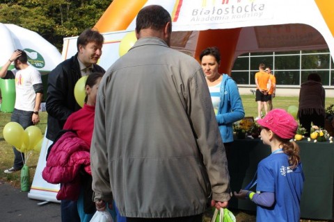 Prezentacja Białostockiej Akademii Rodziny podczas imprezy „Białystok Biega”