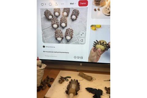 Zajęcia kreatywne Jesienne jeże 
