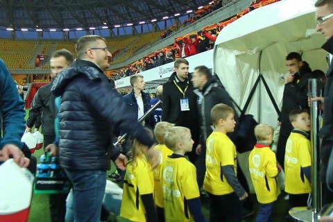 Udział dzieci z CKU w meczu Jagiellonii