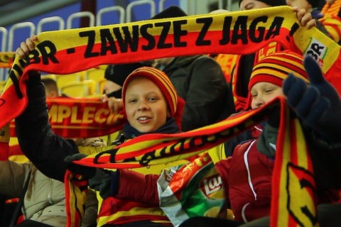 Udział dzieci z CKU w meczu Jagiellonii
