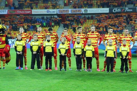 Udział dzieci z CKU w meczu Jagiellonii