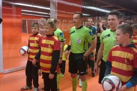Udział dzieci z CKU w meczu Jagiellonii