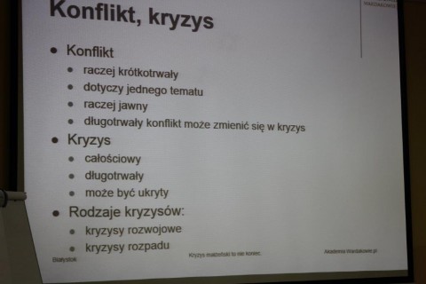 Wykład „Kryzys, konflikt małżeński to nie koniec...