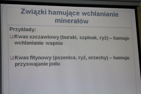 Wykład „Dietetyka. Wpływ chemii na nasze życie”