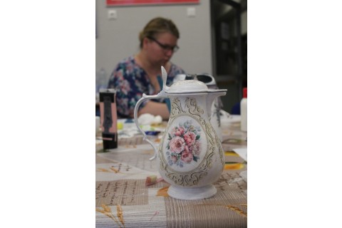 Warsztaty decoupage dla dorosłych „Romantyczna konewka”