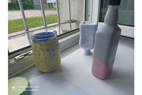 Warsztaty decoupage dla początkujących „Spękania na szklanej butelce