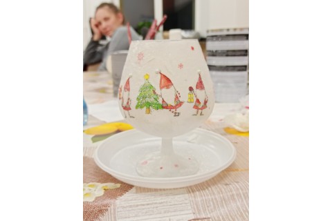Warsztaty decoupage - świąteczne lampiony