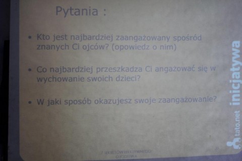Warsztaty „7 sekretów efektywnego ojcostwa”