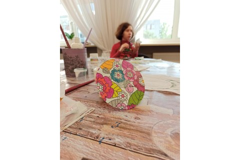 Warsztaty decoupage - podkładki z płyt CD