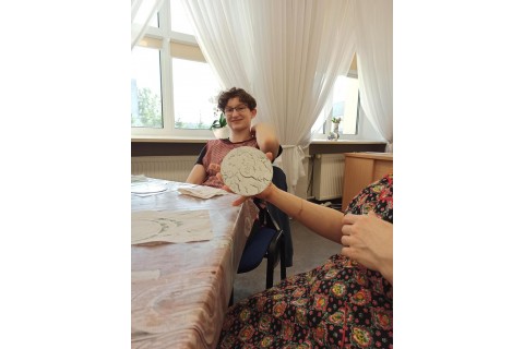 Warsztaty decoupage - podkładki z płyt CD