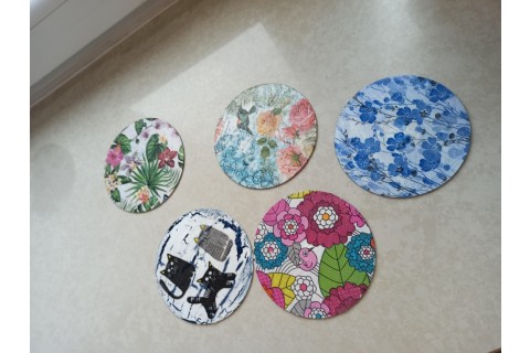 Warsztaty decoupage - podkładki z płyt CD