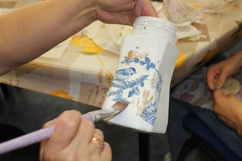 Warsztaty decoupage-słoiczek w nowej odsłonie