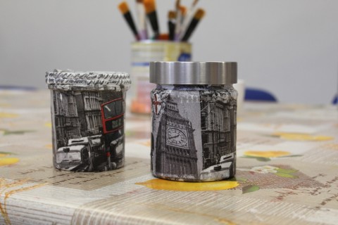 Warsztaty decoupage-słoiczek w nowej odsłonie