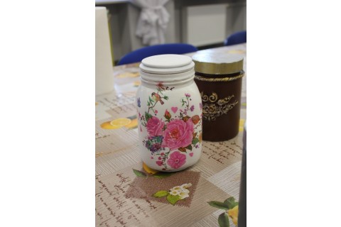 Warsztaty decoupage-słoiczek w nowej odsłonie