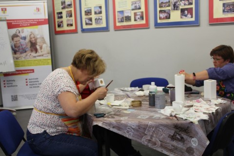 Warsztaty decoupage - świecznik