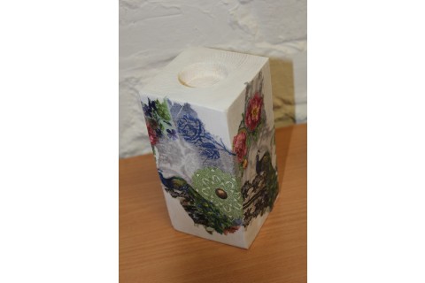 Warsztaty decoupage - świecznik