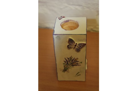 Warsztaty decoupage - świecznik