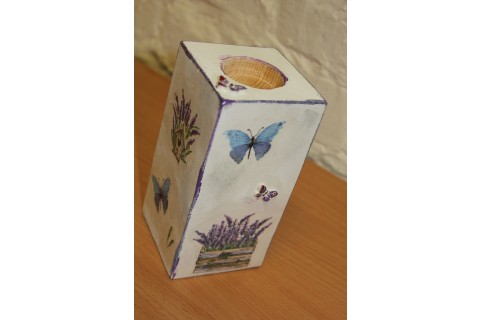 Warsztaty decoupage - świecznik