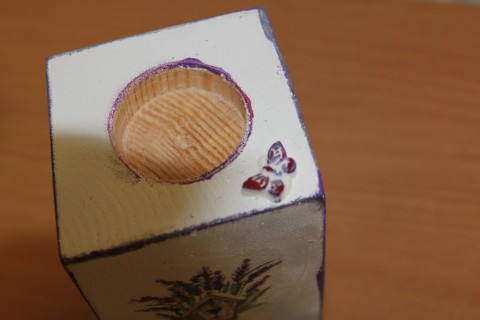 Warsztaty decoupage - świecznik