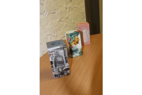 Warsztaty decoupage - świecznik
