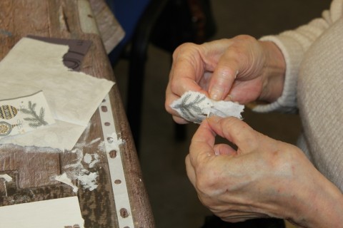 Warsztaty decoupage dla seniora - zakładka do książki