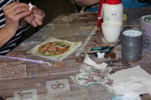 Warsztaty decoupage - bombka