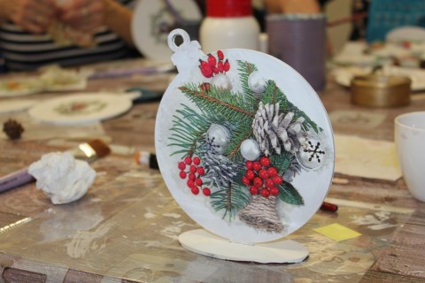 Warsztaty decoupage - bombka