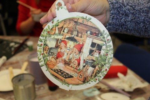 Warsztaty decoupage - bombka
