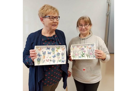 Warsztaty decoupage dla seniora - taca