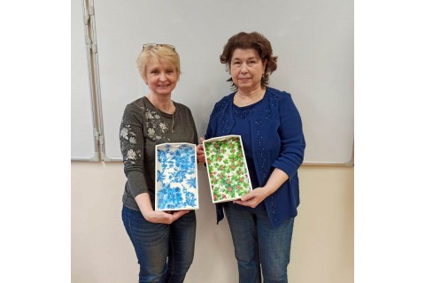 Warsztaty decoupage dla seniora - taca