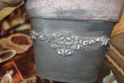Warsztaty decoupage - donica w starym stylu