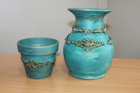 Warsztaty decoupage - donica w starym stylu