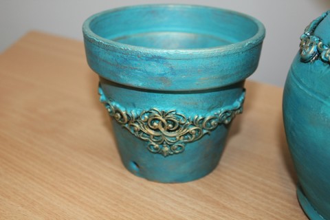 Warsztaty decoupage - donica w starym stylu