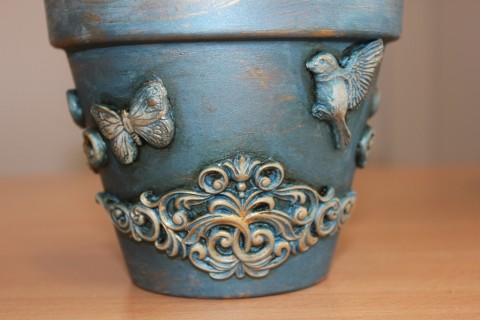 Warsztaty decoupage - donica w starym stylu