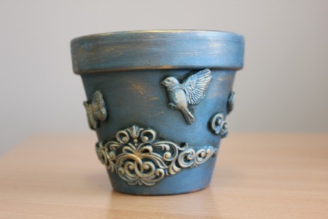 Warsztaty decoupage - donica w starym stylu