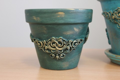 Warsztaty decoupage - donica w starym stylu