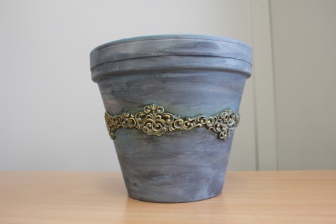 Warsztaty decoupage - donica w starym stylu