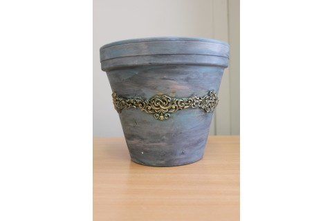 Warsztaty decoupage - donica w starym stylu