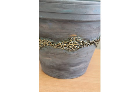 Warsztaty decoupage - donica w starym stylu