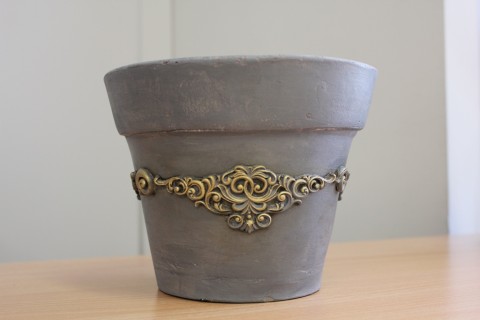 Warsztaty decoupage - donica w starym stylu