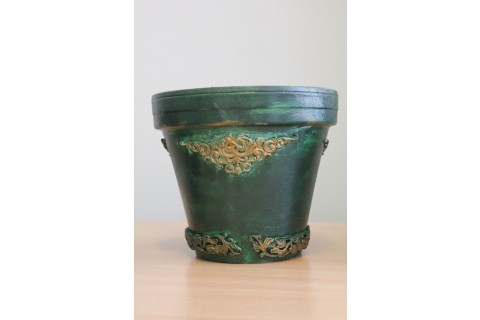 Warsztaty decoupage - donica w starym stylu