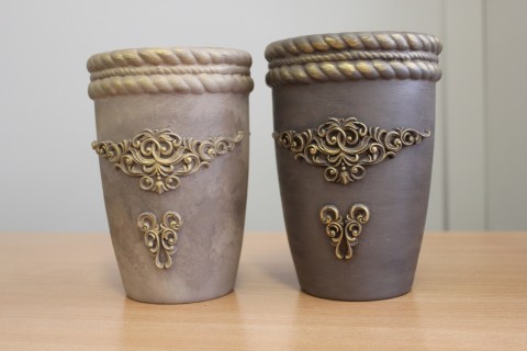 Warsztaty decoupage - donica w starym stylu