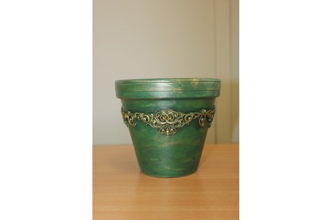 Warsztaty decoupage - donica w starym stylu