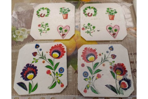 Warsztaty decoupage dla SENIORÓW - podkładki pod kubki