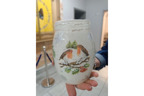 WARSZTATY DECOUPAGE DLA POCZĄTKUJĄCYCH - ŚWIĄTECZNE LAMPIONY