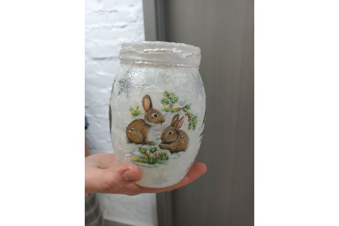 WARSZTATY DECOUPAGE DLA POCZĄTKUJĄCYCH - ŚWIĄTECZNE LAMPIONY
