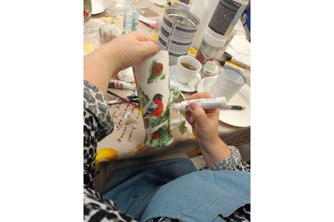 WARSZTATY DECOUPAGE DLA POCZĄTKUJĄCYCH - ŚWIĄTECZNE LAMPIONY